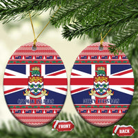 Cayman Islands Christmas Ceramic Ornament Coat Of Arms - Flag Style - Wonder Print Shop