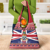 Cayman Islands Christmas Grocery Bag Coat Of Arms - Flag Style - Wonder Print Shop