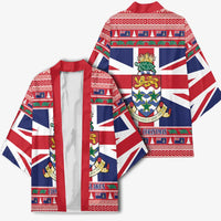 Cayman Islands Christmas Kimono Coat Of Arms - Flag Style - Wonder Print Shop