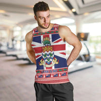 Cayman Islands Christmas Men Tank Top Coat Of Arms - Flag Style - Wonder Print Shop