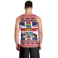 Cayman Islands Christmas Men Tank Top Coat Of Arms - Flag Style - Wonder Print Shop