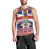 Cayman Islands Christmas Men Tank Top Coat Of Arms - Flag Style - Wonder Print Shop