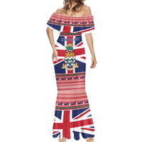 Cayman Islands Christmas Mermaid Dress Coat Of Arms - Flag Style - Wonder Print Shop