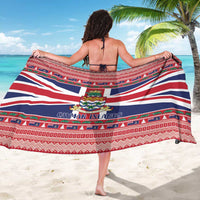 Cayman Islands Christmas Sarong Coat Of Arms - Flag Style - Wonder Print Shop
