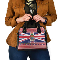 Cayman Islands Christmas Shoulder Handbag Coat Of Arms - Flag Style - Wonder Print Shop