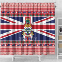 Cayman Islands Christmas Shower Curtain Coat Of Arms - Flag Style - Wonder Print Shop