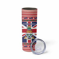 Cayman Islands Christmas Skinny Tumbler Coat Of Arms - Flag Style - Wonder Print Shop