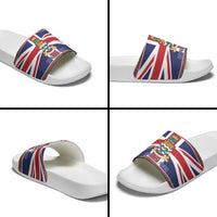 Cayman Islands Christmas Slide Sandals Coat Of Arms - Flag Style - Wonder Print Shop