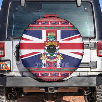 Cayman Islands Christmas Spare Tire Cover Coat Of Arms - Flag Style - Wonder Print Shop