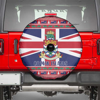 Cayman Islands Christmas Spare Tire Cover Coat Of Arms - Flag Style - Wonder Print Shop