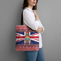 Cayman Islands Christmas Tote Bag Coat Of Arms - Flag Style - Wonder Print Shop