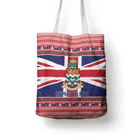 Cayman Islands Christmas Tote Bag Coat Of Arms - Flag Style - Wonder Print Shop
