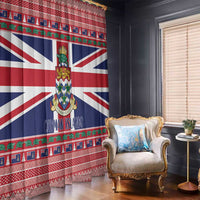 Cayman Islands Christmas Window Curtain Coat Of Arms - Flag Style - Wonder Print Shop