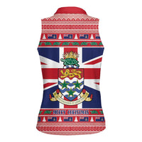Cayman Islands Christmas Women Sleeveless Polo Shirt Coat Of Arms - Flag Style - Wonder Print Shop