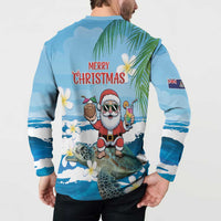 Cayman Islands Christmas Button Sweatshirt Merry Xmas - Wonder Print Shop