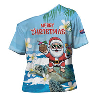 Cayman Islands Christmas Cross Shoulder Shirt Merry Xmas - Wonder Print Shop