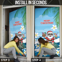 Cayman Islands Christmas Door Cover Merry Xmas - Wonder Print Shop