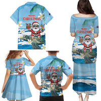 Cayman Islands Christmas Family Matching Puletasi and Hawaiian Shirt Merry Xmas - Wonder Print Shop