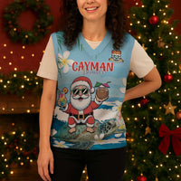 Cayman Islands Christmas Knitted V-Neck Vest Merry Xmas - Wonder Print Shop