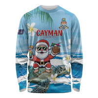 Cayman Islands Christmas Long Sleeve Shirt Merry Xmas - Wonder Print Shop