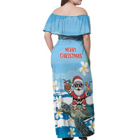 Cayman Islands Christmas Off Shoulder Maxi Dress Merry Xmas - Wonder Print Shop