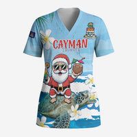 Cayman Islands Christmas Scrub Top Merry Xmas - Wonder Print Shop