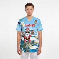 Cayman Islands Christmas Scrub Top Merry Xmas - Wonder Print Shop
