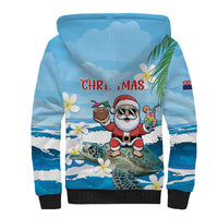 Cayman Islands Christmas Sherpa Hoodie Merry Xmas - Wonder Print Shop