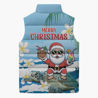 Cayman Islands Christmas Sleeveless Puffer Jacket Merry Xmas - Wonder Print Shop