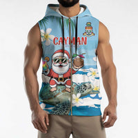 Cayman Islands Christmas Sleeveless Zip Hoodie Merry Xmas - Wonder Print Shop