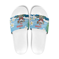 Cayman Islands Christmas Slide Sandals Merry Xmas - Wonder Print Shop