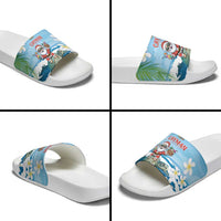Cayman Islands Christmas Slide Sandals Merry Xmas - Wonder Print Shop