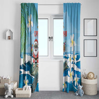 Cayman Islands Christmas Window Curtain Merry Xmas - Wonder Print Shop