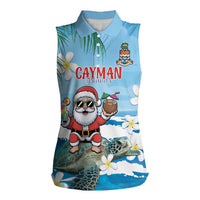 Cayman Islands Christmas Women Sleeveless Polo Shirt Merry Xmas - Wonder Print Shop