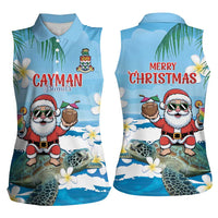 Cayman Islands Christmas Women Sleeveless Polo Shirt Merry Xmas - Wonder Print Shop