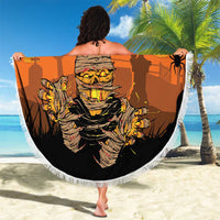Halloween Egypt Mummy Beach Blanket Trick or Treat - Wonder Print Shop