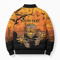 Personalized Halloween Egypt Mummy Bomber Puffer Jacket Trick or Treat - Wonder Print Shop