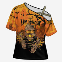 Personalized Halloween Egypt Mummy Cross Shoulder Shirt Trick or Treat - Wonder Print Shop