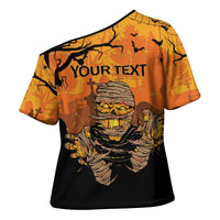 Personalized Halloween Egypt Mummy Cross Shoulder Shirt Trick or Treat - Wonder Print Shop
