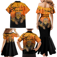 Personalized Halloween Egypt Mummy Family Matching Mermaid Dress and Hawaiian Shirt Trick or Treat - Wonder Print Shop