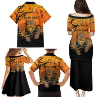 Personalized Halloween Egypt Mummy Family Matching Puletasi and Hawaiian Shirt Trick or Treat - Wonder Print Shop