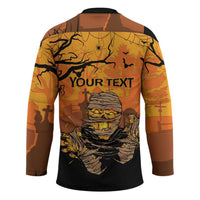 Personalized Halloween Egypt Mummy Hockey Jersey Trick or Treat - Wonder Print Shop