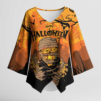 Personalized Halloween Egypt Mummy Kimono Sleeve Blouse Trick or Treat - Wonder Print Shop