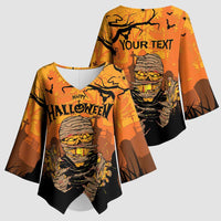Personalized Halloween Egypt Mummy Kimono Sleeve Blouse Trick or Treat - Wonder Print Shop