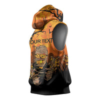 Personalized Halloween Egypt Mummy Sleeveless Hoodie Trick or Treat - Wonder Print Shop