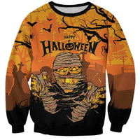 Personalized Halloween Egypt Mummy Sweatshirt Trick or Treat - Wonder Print Shop