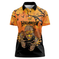 Personalized Halloween Egypt Mummy Women Polo Shirt Trick or Treat - Wonder Print Shop