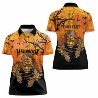 Personalized Halloween Egypt Mummy Women Polo Shirt Trick or Treat - Wonder Print Shop