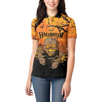 Personalized Halloween Egypt Mummy Women Polo Shirt Trick or Treat - Wonder Print Shop