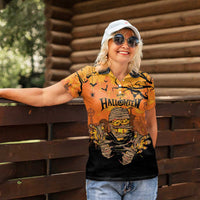 Personalized Halloween Egypt Mummy Women Polo Shirt Trick or Treat - Wonder Print Shop